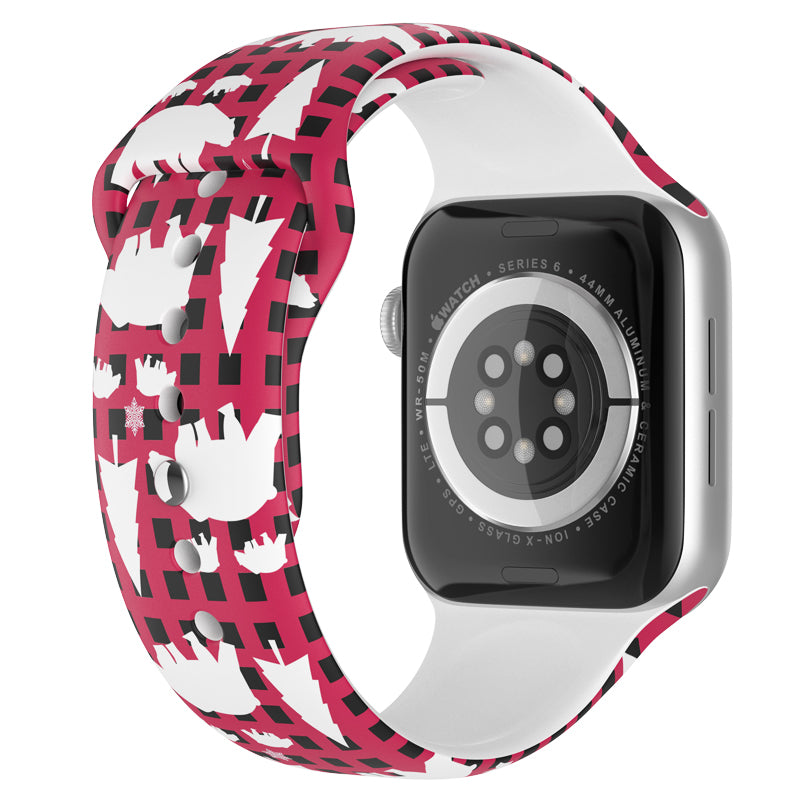 Soft Silicone Christmas Pattern Adjustable Watch Band Strap for Apple Watch Ultra 49mm Ultra 2 49mm Series 9 45mm SE (2023) 44mm Series 8 45mm 7 45mm 6 5 4 SE 44mm SE (2022) 44mm 3 2 1 42mm Size L Soft Silicone Christmas Pattern Adjustable Watch Band Strap for Apple Watch Ultra 49mm Ultra 2 49mm Series 9 45mm SE (2023) 44mm Series 8 45mm 7 45mm 6 5 4 SE 44mm SE (2022) 44mm 3 2 1 42mm Size L